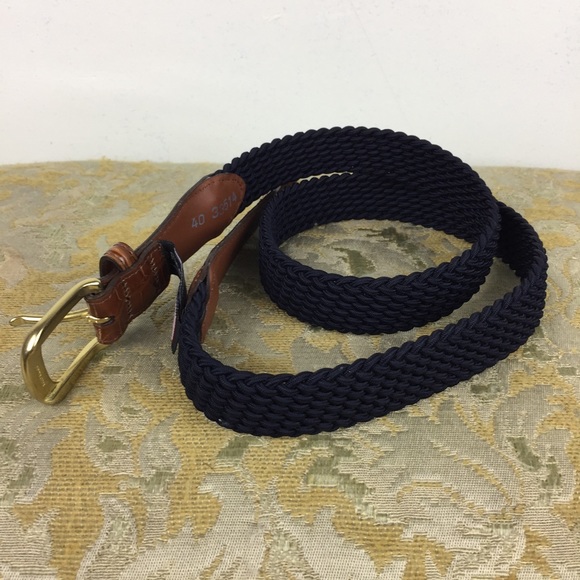 Brighton Blue Brown Princeton Stretch Taper Belt - Picture 2 of 8